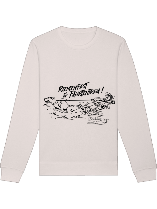 Sweatshirt Roller mit DOGWHISTLER Motiv "Riemenfest & Fährtentreu !"