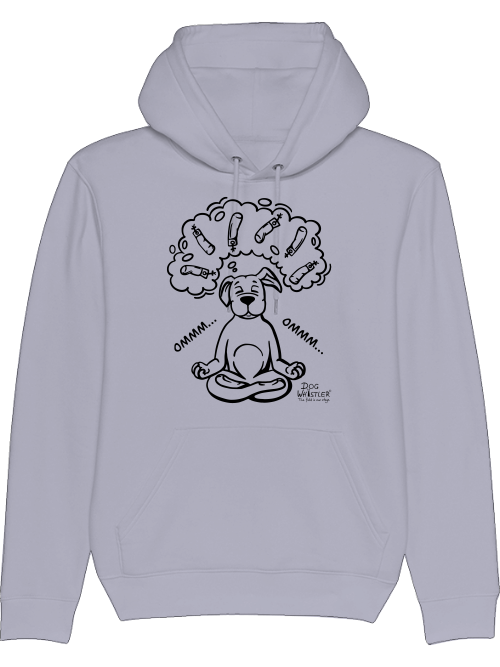 Bio-Unisex Hoodie Cruiser mit DOGWHISTLER Motiv "ommm" mit schwarzen Dummys